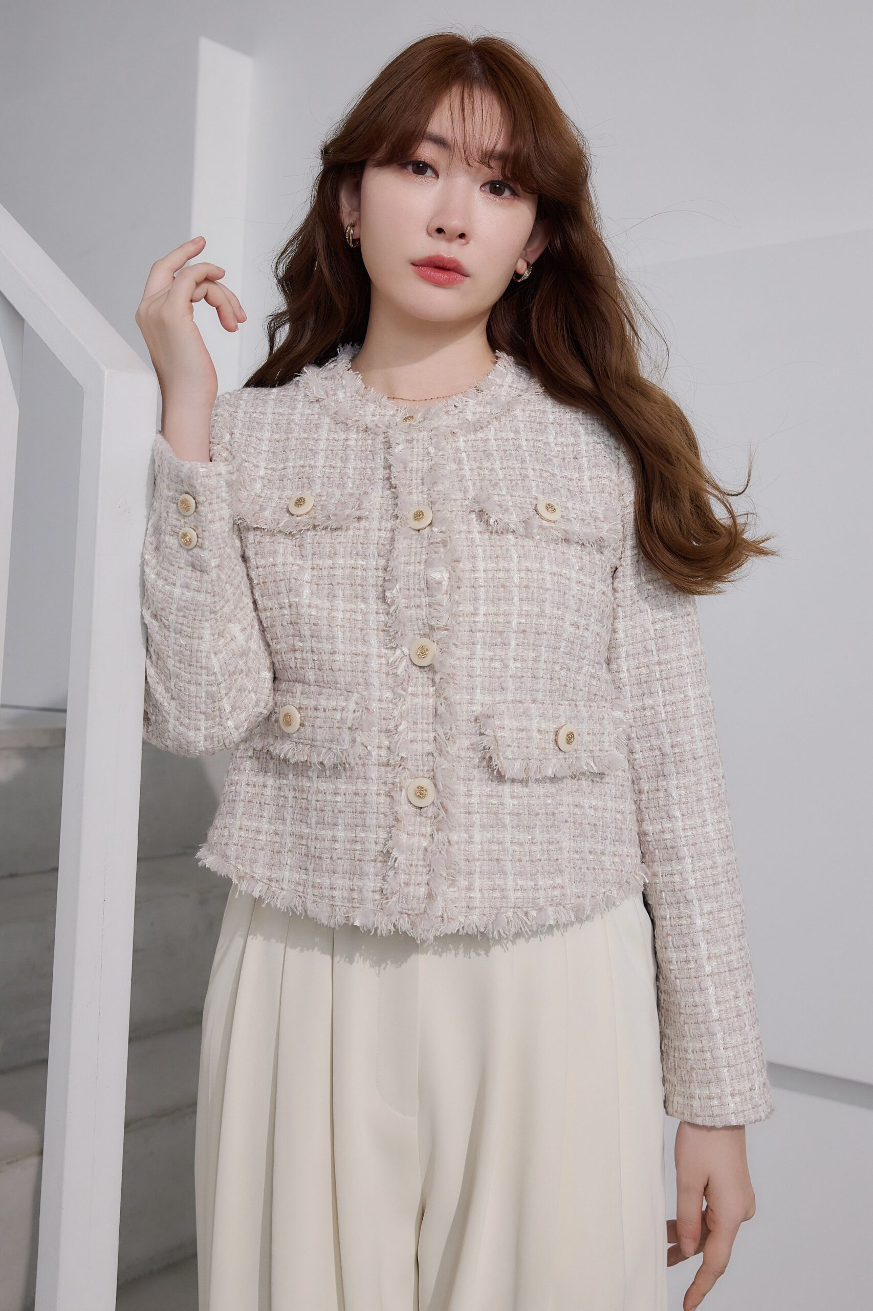 eaphi EAPHI WOOL TWEED JACKET タグ付き　新品 EAPHI WOOL TWEED JACKET